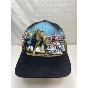 Cheyenne Frontier Days Trucker Hat Cap‎ Graphic Print Roping Rodeo Hook/Loop